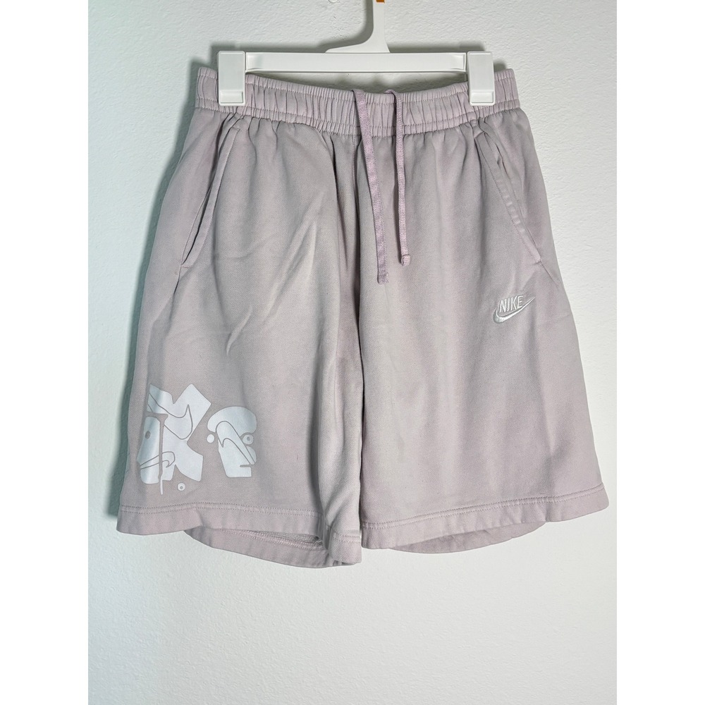 Nike‎ Mens Sportswear Fleece Shorts Lavender Purple Logo DM6877-530 Size M